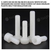 5~50pcs M5 M6  Black/ White Nylon Hexagon Hex Socket Head Screw Cup Head Knurled Plastic Bolt for insulation use
