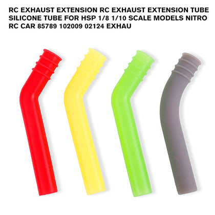 RC Exhaust Extension RC Exhaust Extension Tube Silicone Tube For HSP 1/8 1/10 Scale Models Nitro RC Car 85789 102009 02124 Exhau