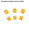 XT30 Male & Female Plug (3 Pairs)