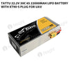 Tattu 22.2V 30C 6S 22000mAh Lipo Battery With XT90-S Plug For UAV