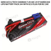 Gens Ace G-Tech 5300mAh 7.4V 60C 2S1P HardCase Lipo Battery Pack 24# With EC5 Plug For RC Car