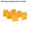 XT60 Male & Female Plug (3 Pairs)