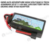 Gens Ace 4300mAh 3S 60C 11.4V Adventure High Voltage G-Tech Lipo Battery With Deans And XT60 Adapter