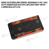 Gens Ace 4000mAh 2S 130C 7.6V HardCase 65# HV Redline Series Lipo Battery With 5.0mm Bullet LCG