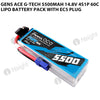 【stop product】Gens Ace G-Tech 5500mAh 14.8V 4S1P 60C Lipo Battery Pack With EC5 Plug