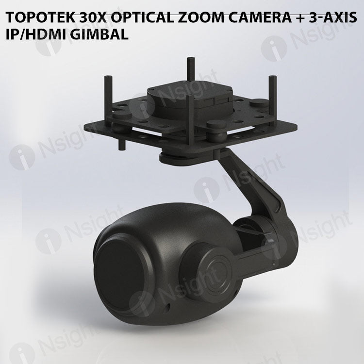 Topotek 30x Optical Zoom Camera + 3-axis IP/HDMI Gimbal
