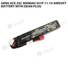 Gens Ace 900mAh 3S 25C 11.1V Airsoft Battery With Dean Plug