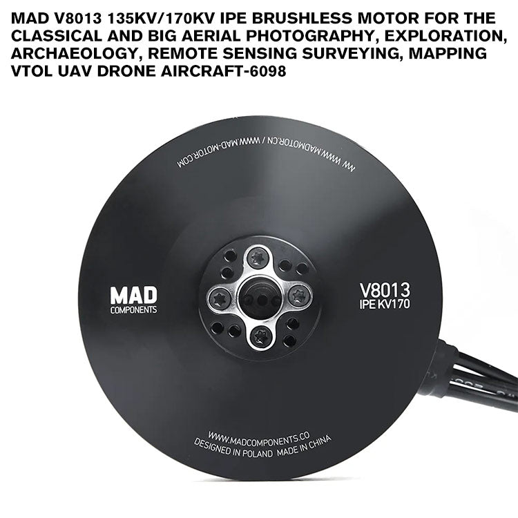 MAD V8013 IPE Brushless Motor For The Classical And Big Aerial Photography, Exploration, Archaeology, Remote Sensing Surveying, Mapping VTOL UAV Drone Aircraft-6098