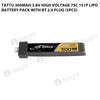 Tattu 1S 300mAh 75C 3.8V High Voltage Lipo Battery Pack With BT 2.0 Plug (5pcs)