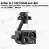 Apollo-S 30X Zoom 640*480 Thermal Sensor1080P Tracking Laser Rangefinder 3-Axis Gimbal Camera