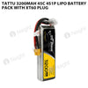 Tattu 3200mAh 4S 45C 14.8v Lipo Battery Pack With XT60 Plug