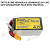 Tattu 1550mAh 6S 130C 22.2V R-Line Version 4.0 Lipo Battery Pack With XT60 Plug