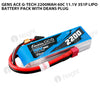 Gens Ace 2200mAh 3S 60C 11.1V G-Tech Lipo Battery Pack With Deans Plug