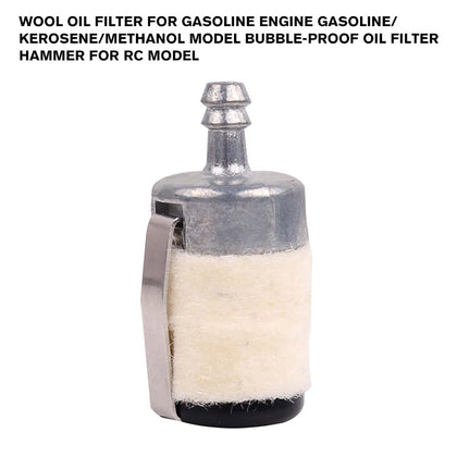 Wool oil filter for gasoline engine Gasoline/kerosene/methanol model Bubble-proof oil filter hammer for rc model