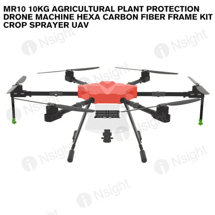 MR10 10KG Agricultural plant protection drone machine Hexa carbon fiber frame kit crop sprayer uav