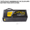 Tattu Plus 16000mAh 6S 15C 22.2V Lipo Battery Pack With XT90S