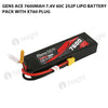Gens Ace 7600mAh 7.4V 60C 2S2P Lipo Battery Pack With XT60 Plug