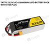 Tattu 6S 8000mAh 25C 22.2V Lipo Battery Pack With XT60 Plug