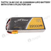 Tattu 4S 22000mAh 14.8V 25C Lipo Battery With XT90-S Plug For UAV