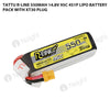 Tattu 550mAh 4s 95C 14.8V R-Line Lipo Battery Pack With XT30 Plug