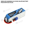 Gens Ace 5600mAh 22.2V 80C 6SLipo Battery Pack With EC5 Plug