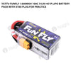 Tattu 1300mAh 4s 100C 14.8V FunFly Lipo Battery Pack With XT60 Plug For Practice