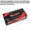 Gens Ace 4600mAh 7.4V 60C 2S2P HardCase Lipo Battery Shorty Pack 29# With 4.0mm Bullet To XT60 Plug