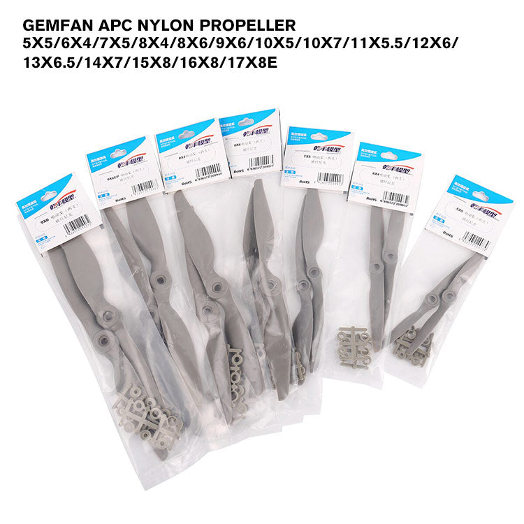 Gemfan Apc Nylon Propeller 5x5 6x4 7x5 8x4 8x6 9x6 10x5 10x7 11x5 5 12 gemfan-apc-nylon-propeller-5x5-6x4-7x5-8x4-8x6-9x6-10x5-10x7-11x5-5-12