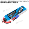 Gens Ace G-Tech 5000mAh 3S1P 45C 11.1V Lipo Battery Pack With EC5 Plug