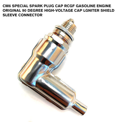 CM6 Special Spark Plug Cap RCGF Gasoline Engine Original 90 Degree High-voltage Cap Lgniter Shield Sleeve Connector