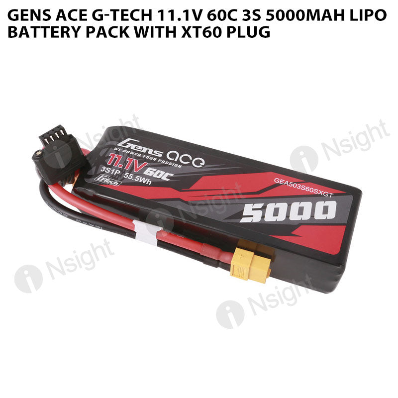 Gens Ace G-Tech 3S LiPo Accu 3600mAh 11.4V 60C HV - Deans Gens Ace G-Tech 3S LiPo Accu 3600mAh 11.4V 60C HV - Deans