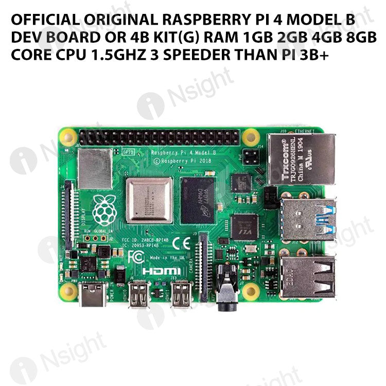 Raspberry Pi Original Official Original Raspberry Pi 4 Model B Dev Board or 4b Kit(G) RAM 1G ...