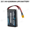 2S 7.4V 6200mAh Lipo Battery