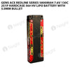 Gens Ace Redline Series 5800mAh 7.6V 130C 2S1P HardCase 56# HV Lipo Battery With 5.0mm Bullet