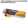 Tattu 2300mAh 3S 75C Lipo Battery Pack With XT60 Plug