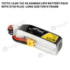 Tattu 14.8V 75C 4S 450mah Lipo Battery Pack With XT30 Plug- Long Size For H Frame