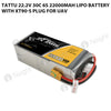 Tattu 22.2V 30C 6S 22000mAh Lipo Battery With XT90-S Plug For UAV