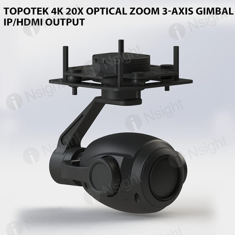 Topotek 4K 20x Optical zoom 3-Axis Gimbal, IP/HDMI output