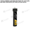 Tattu 270mAh 3.8V High Voltage 75C 1S1P Lipo Battery Pack With JST-PHR 2.0 Plug (5pcs)