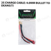 2S Charge Cable: 4.0mm Bullet To Deans(T)