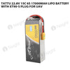 Tattu 22.8V 15C 6S 17000mAh LiPo Battery With XT90-S Plug For UAV