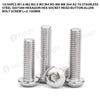 10/50pcs  M3 M4 M5 304 A2-70 Stainless Steel ISO7380 Hexagon Hex Socket Head Button Allen Bolt Screw L=2-100mm