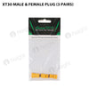 XT30 Male & Female Plug (3 Pairs)