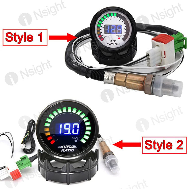Afr Versus O2 Sensor 52mm Digital Air Fuel Ratio Gauge With Narrowband O2 Oxygen Sensor Car ...