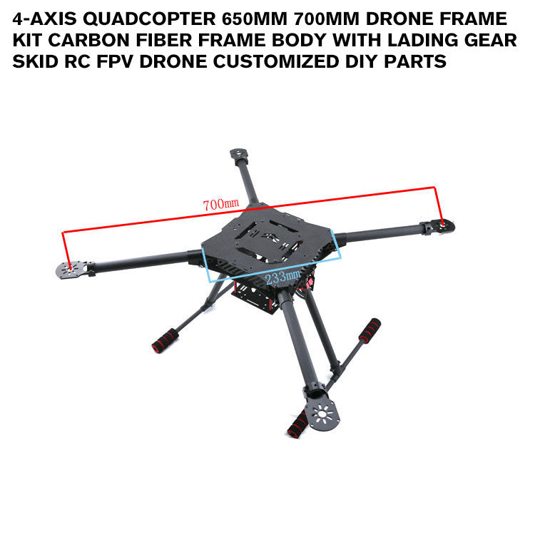 4-Axis Quadcopter 650mm 700mm drone frame kit carbon fiber frame body ...