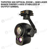 Topotek 30x optical zoom + 3km laser range finder 3-axis stabilized IP output gimbal