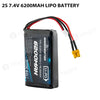 2S 7.4V 6200mAh Lipo Battery