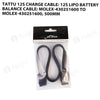 Tattu 12S Charge Cable: 12S Lipo Battery Balance Cable: MOLEX-430251600 To MOLEX-430251600, 500mm