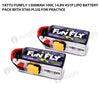 Tattu 1300mAh 4s 100C 14.8V FunFly Lipo Battery Pack With XT60 Plug For Practice