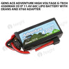 Gens Ace 4300mAh 3S 60C 11.4V Adventure High Voltage G-Tech Lipo Battery With Deans And XT60 Adapter